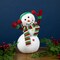 Northlight Waving Snowman with Earmuffs Glitter Christmas Figurine - 10"